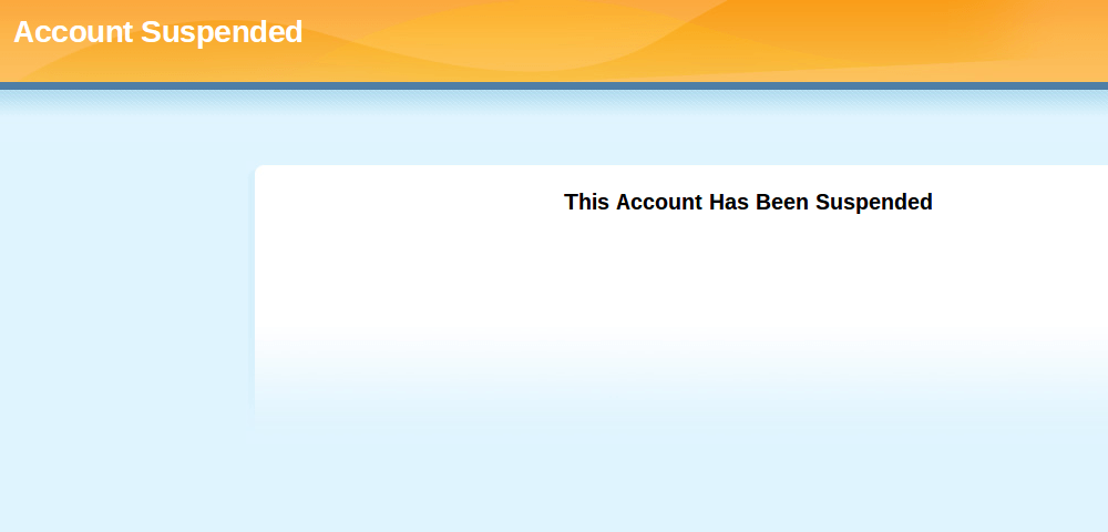 This Account Has Been Suspended